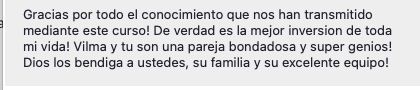 Testimonio de estudiante 26