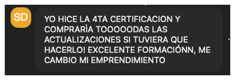 Testimonio de estudiante 30
